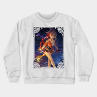 Yoimiya with her Fireworks Crewneck Sweatshirt